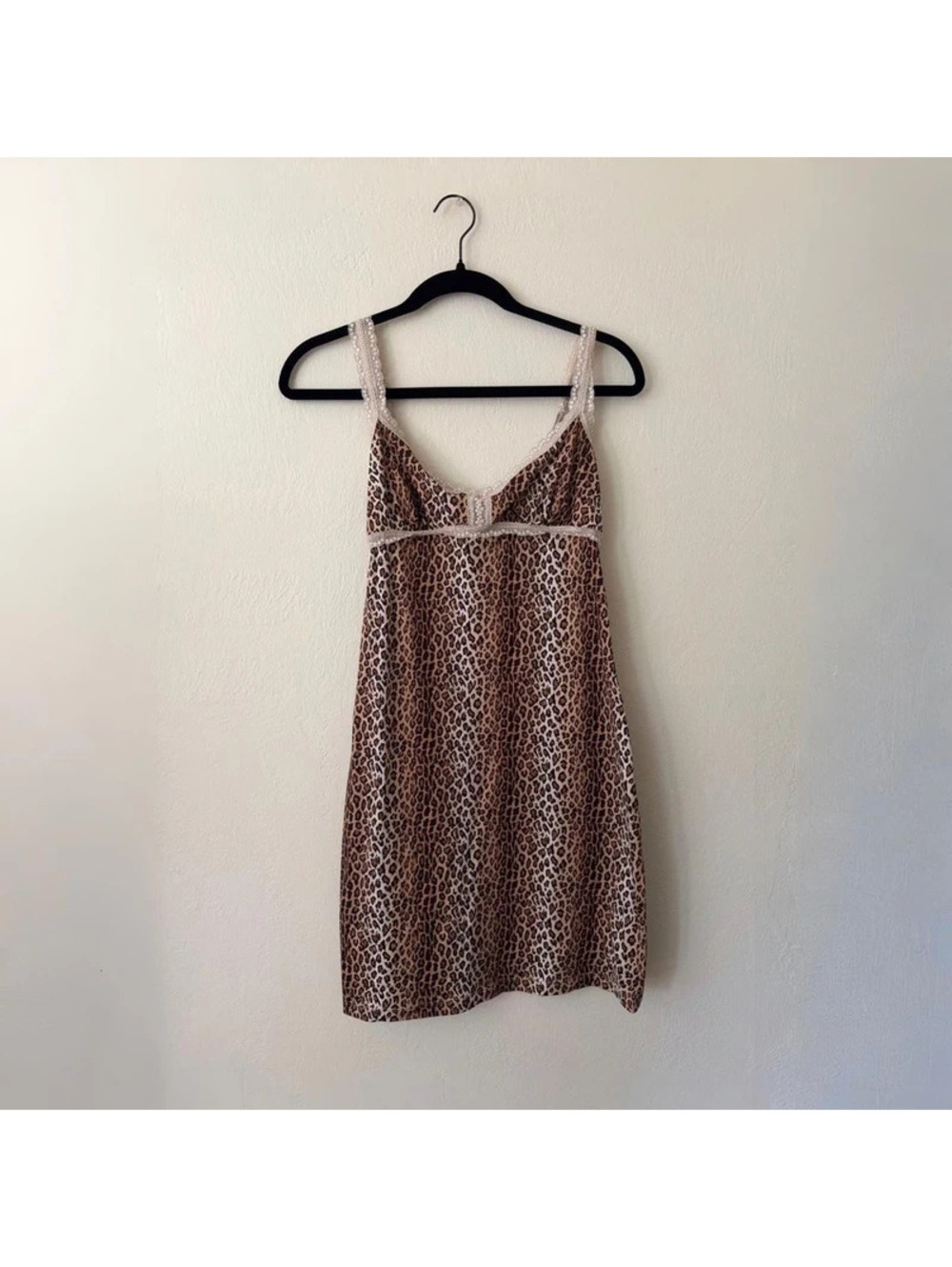 leopard print lingerie slip dress